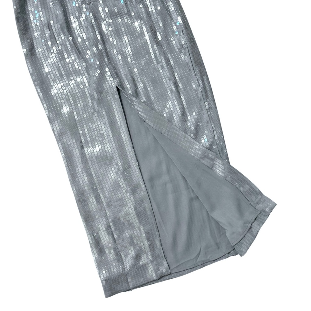 BARDOT NWT Cerise Sequin Strapless Midi Dress *Dove Grey 2 - Picture 14 of 16